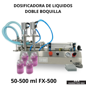 Dosificadora Liquidos 50-500 ml de Una y doble boquilla Ref FX-500-1 y FX-500-2